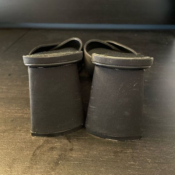 ZARA Black Crossover Heel Sandals Backless Square Toe Women’s EU Size 38 - Picture 4 of 10